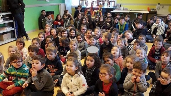 Première rencontre entre les maternelles de l’école St Jean et les 5ème Mauve.