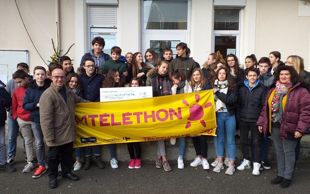 Opération Téléthon 2019 : Mission réussie par le Collège Le Sacré-Coeur !