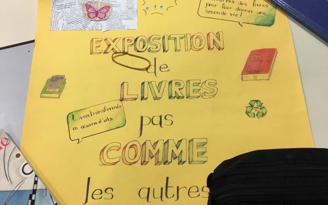 « Détournement de livres » en Arts Plastiques par les 5e Mauve.