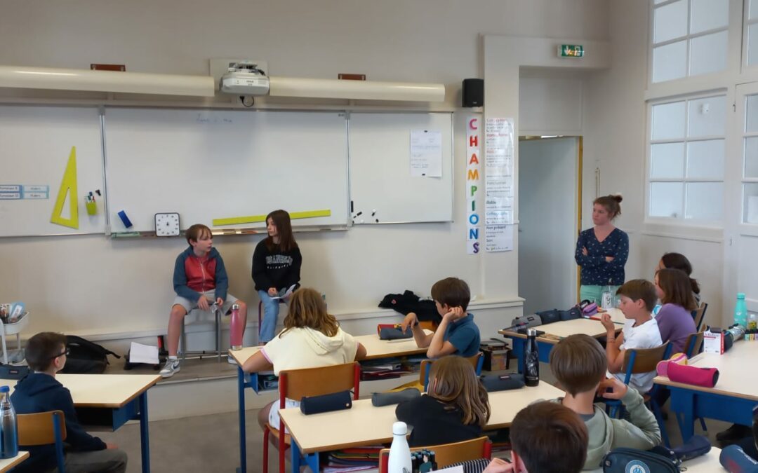 Intervention des délégués de 6ème à l’école St Joseph Pavie de La Baule 